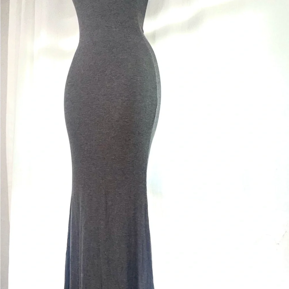 SKIMS Ribbed StretchyGray Maxi Dress Medium - Picture 5 of 11